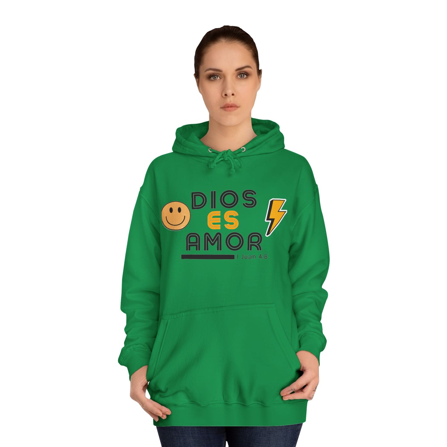 DIOS ES AMOR - RETRO Unisex College Hoodie