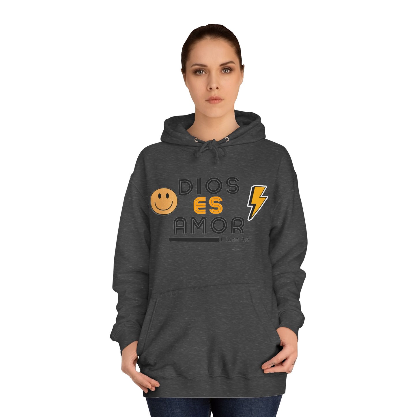 DIOS ES AMOR - RETRO Unisex College Hoodie