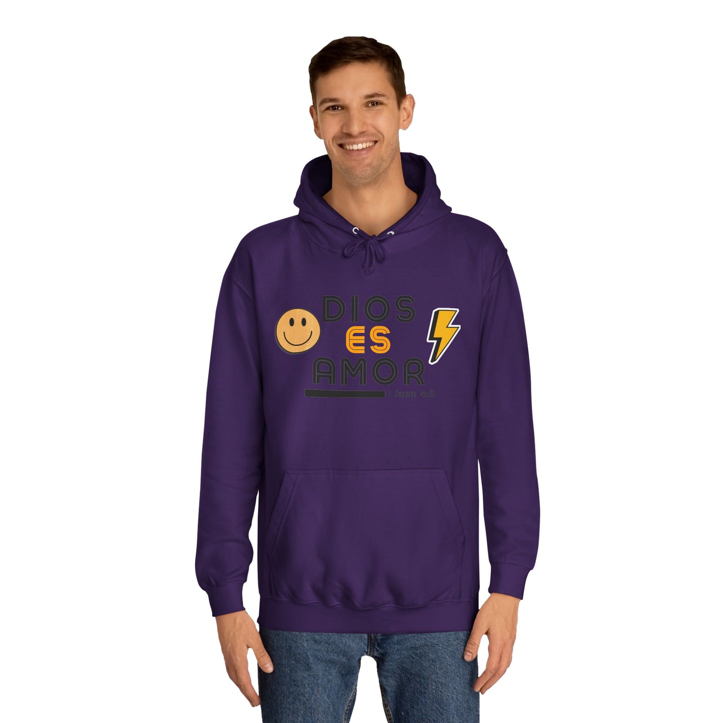 DIOS ES AMOR - RETRO Unisex College Hoodie
