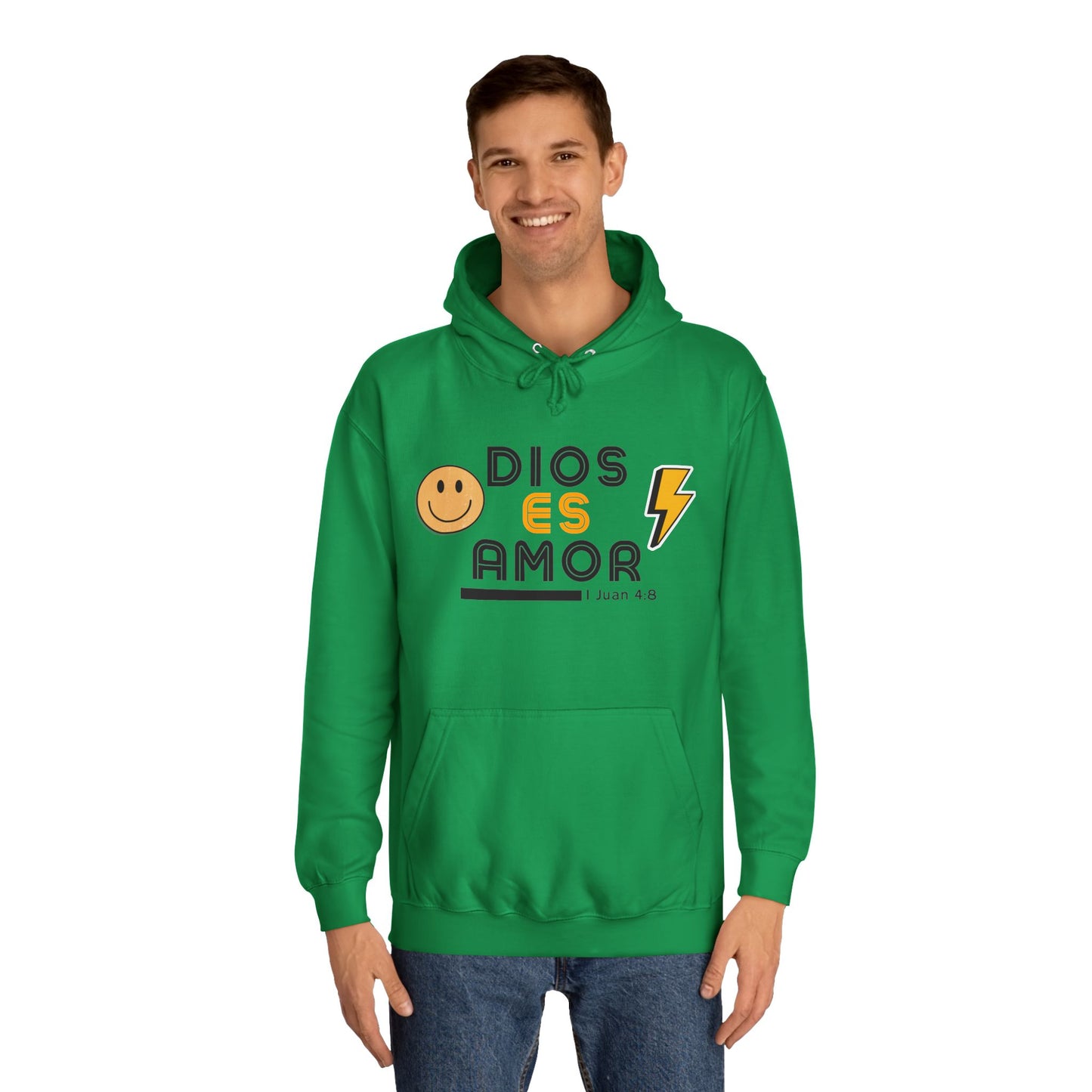 DIOS ES AMOR - RETRO Unisex College Hoodie