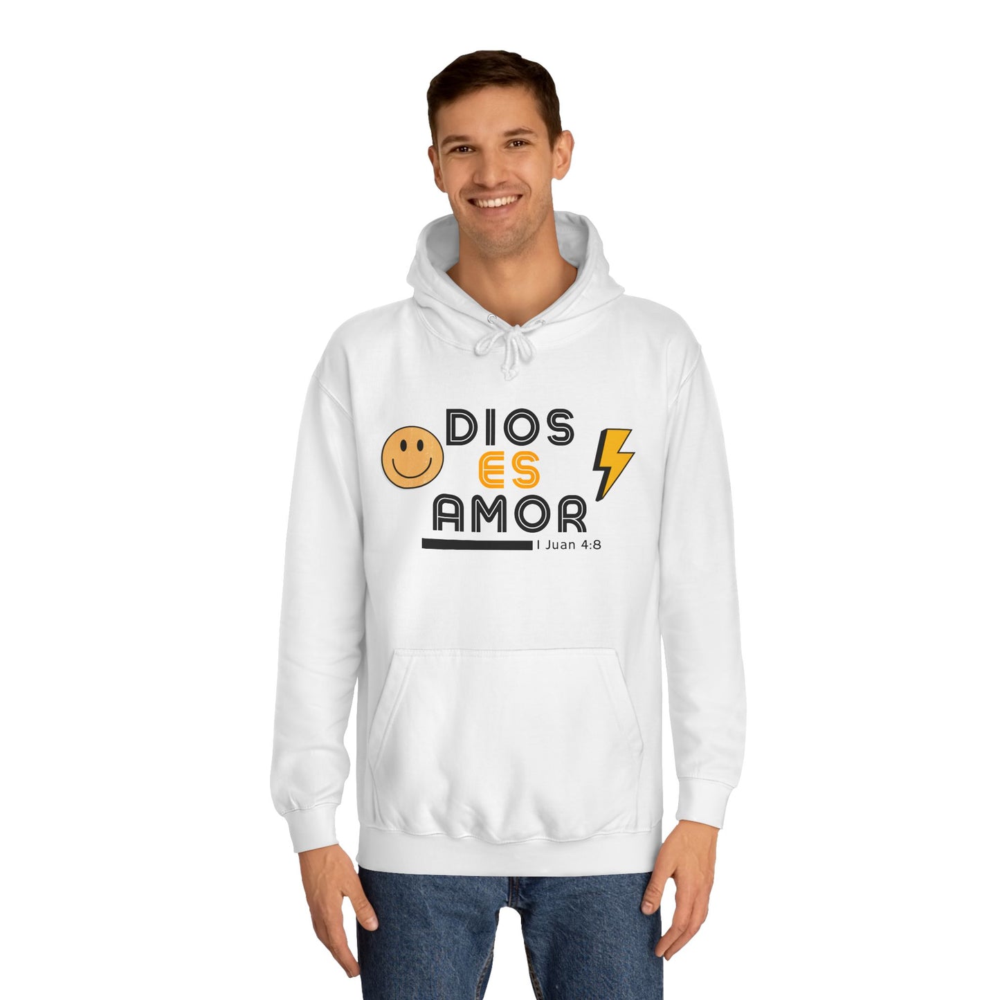 DIOS ES AMOR - RETRO Unisex College Hoodie