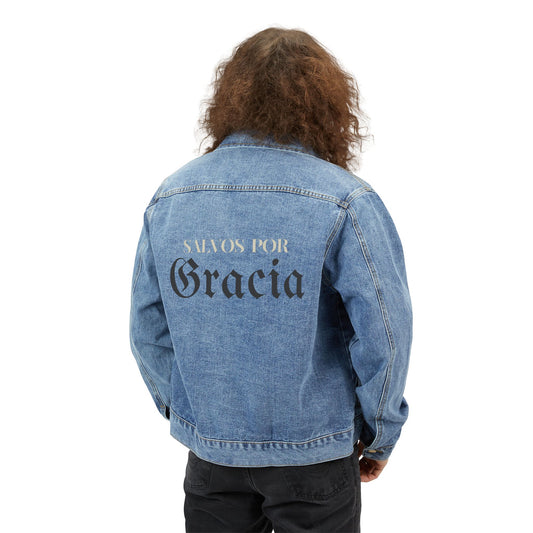 SALVOS POR GRACIA Men's Denim Jacket