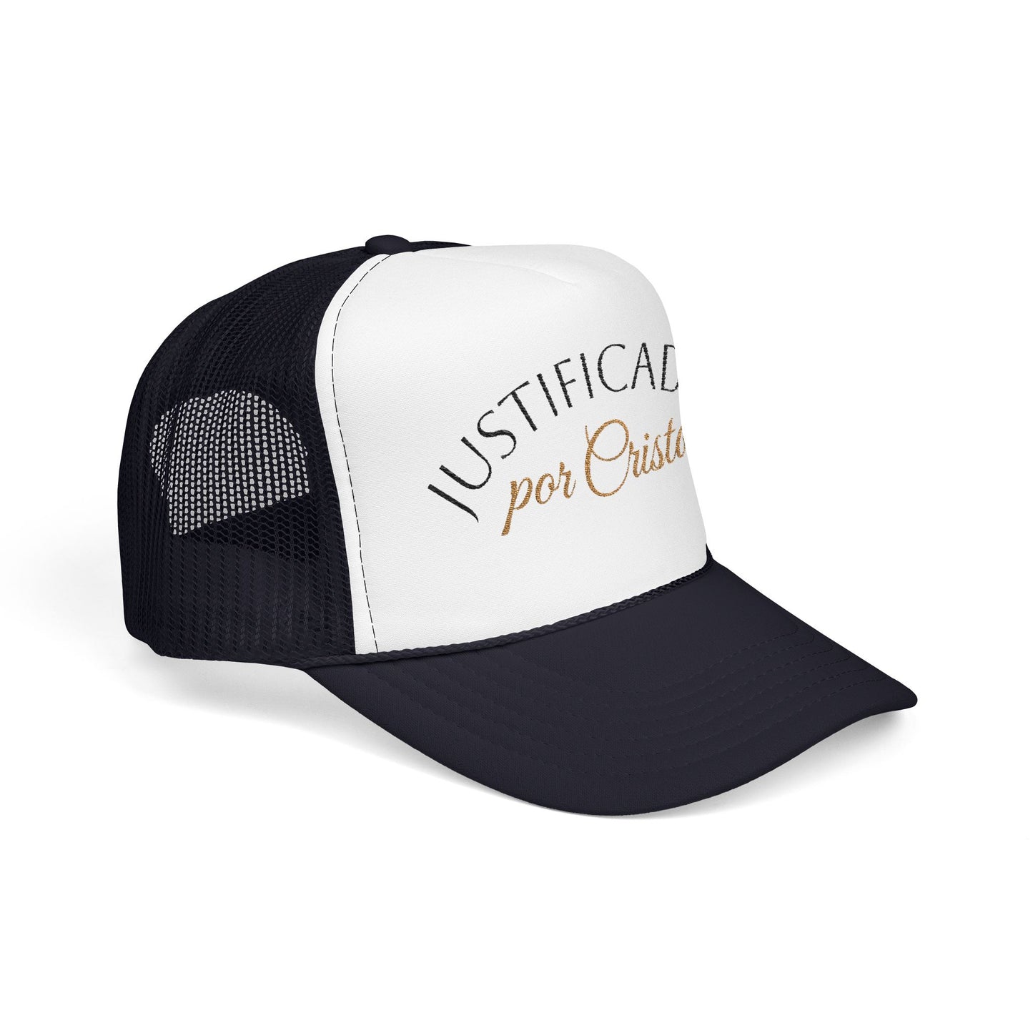 Justificados por Cristo Foam Trucker Hat