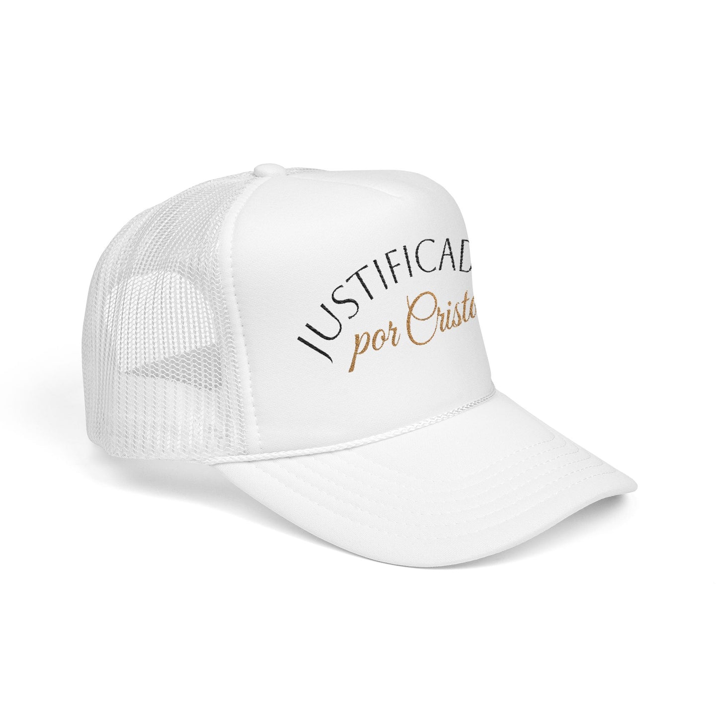 Justificados por Cristo Foam Trucker Hat