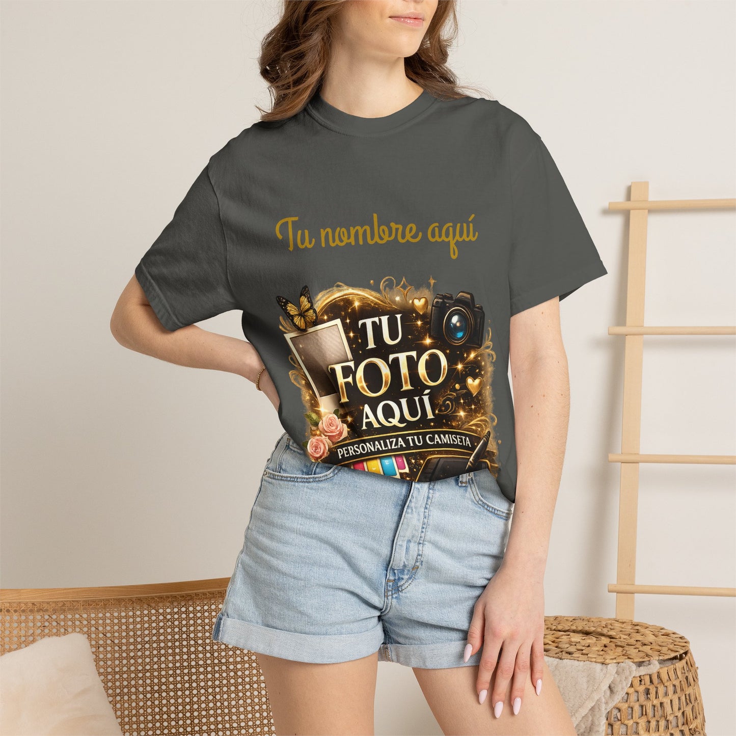 Camisa Personalizada - Custom Photo and text T-Shirt