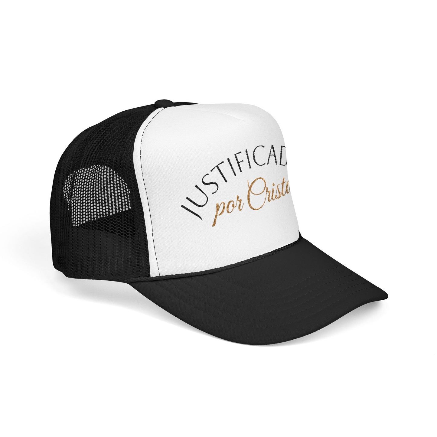Justificados por Cristo Foam Trucker Hat