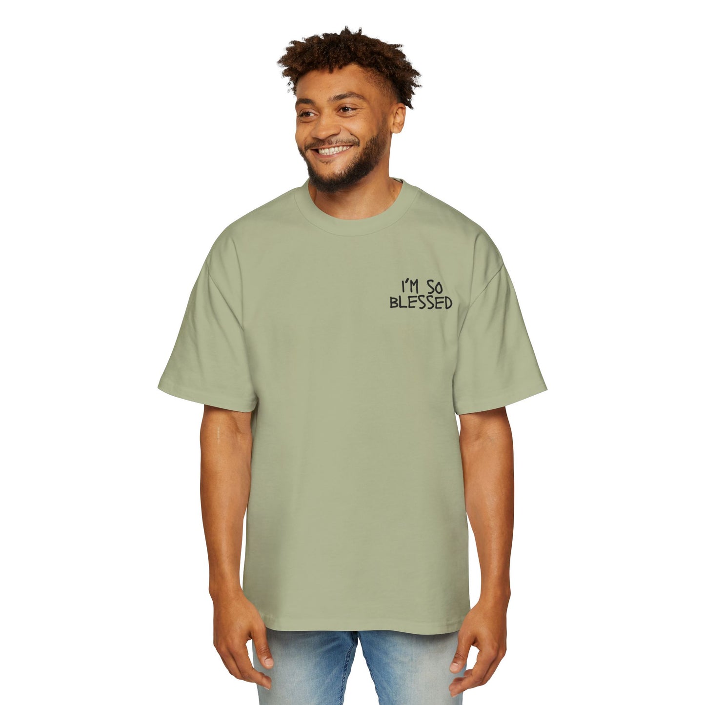 I'M SO BLESSED Men's Heavy Oversized Tee