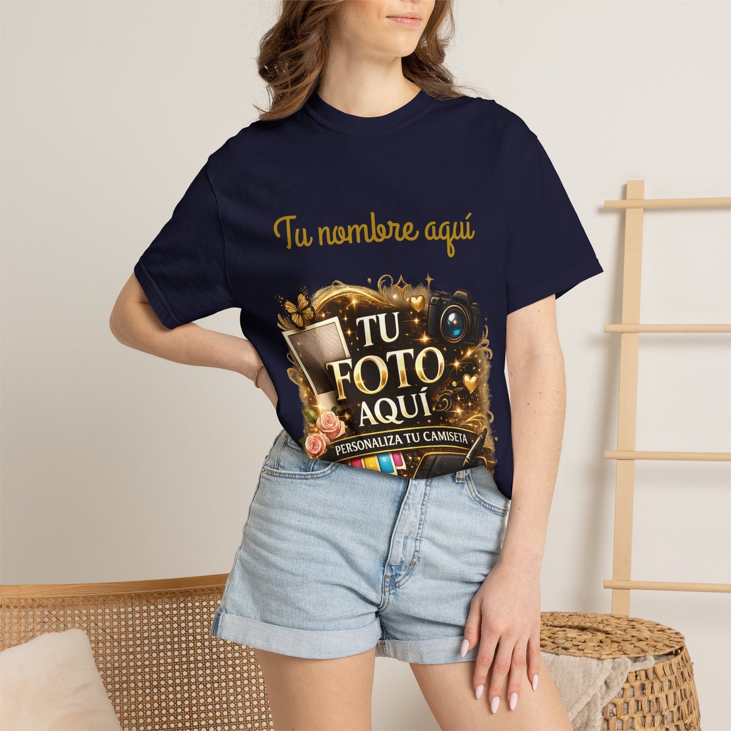 Camisa Personalizada - Custom Photo and text T-Shirt