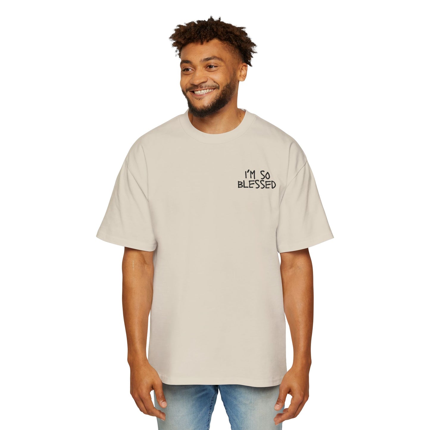 I'M SO BLESSED Men's Heavy Oversized Tee