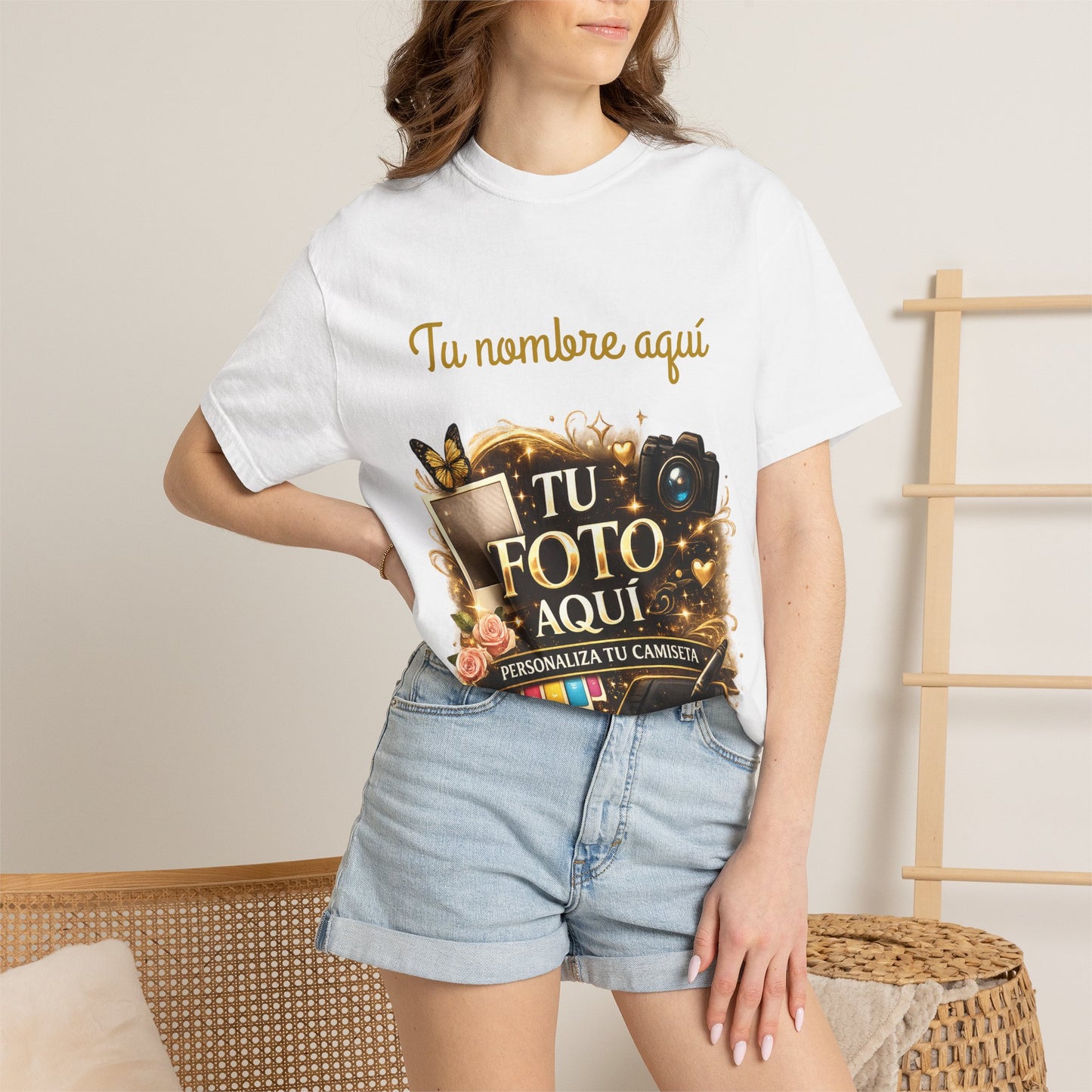 Camisa Personalizada - Custom Photo and text T-Shirt