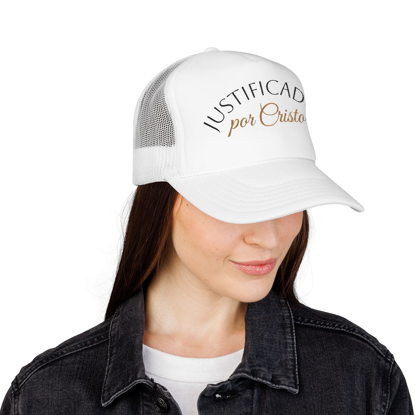 Justificados por Cristo Foam Trucker Hat