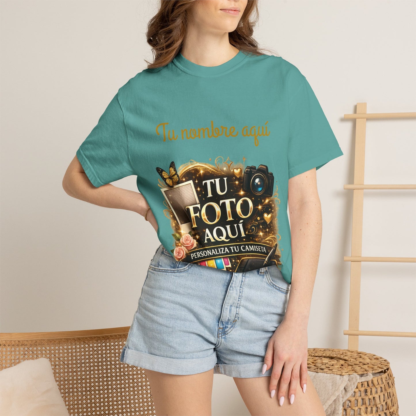 Camisa Personalizada - Custom Photo and text T-Shirt