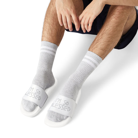 I'M SO BLESSED Men's Removable-Strap Sandals