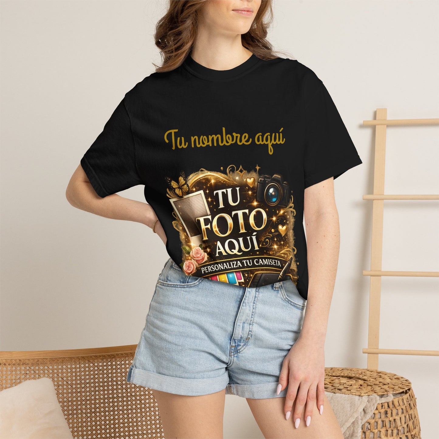 Camisa Personalizada - Custom Photo and text T-Shirt