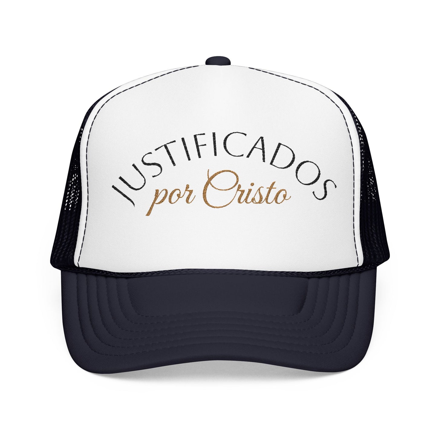 Justificados por Cristo Foam Trucker Hat