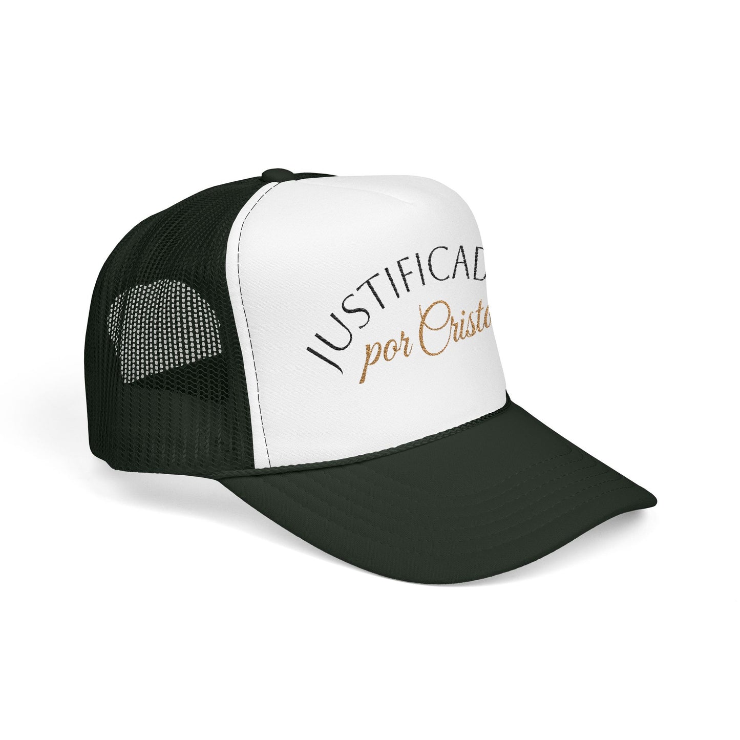 Justificados por Cristo Foam Trucker Hat