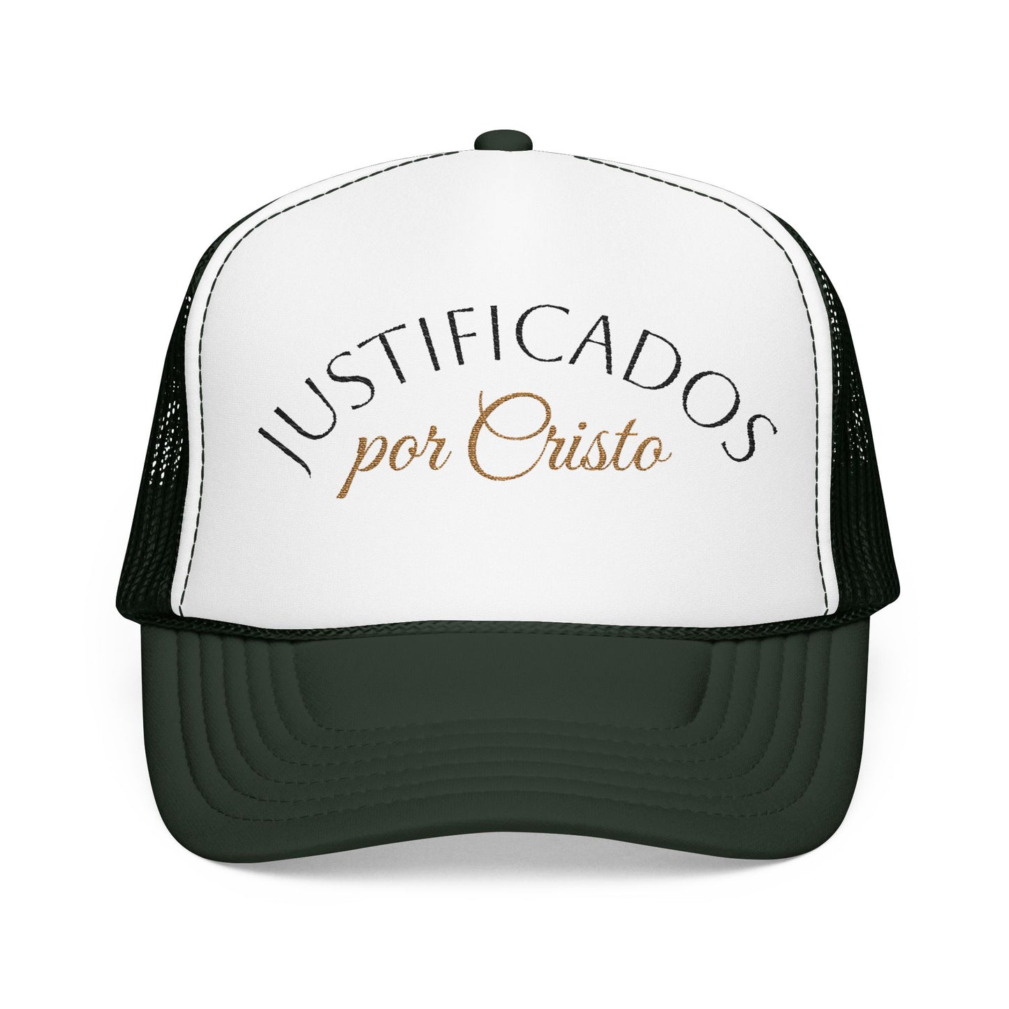 Justificados por Cristo Foam Trucker Hat