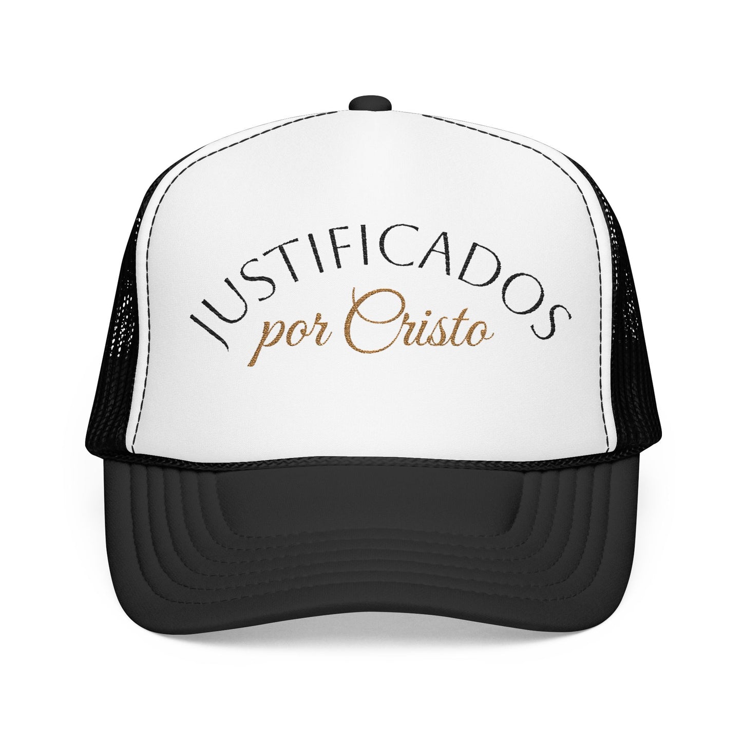 Justificados por Cristo Foam Trucker Hat