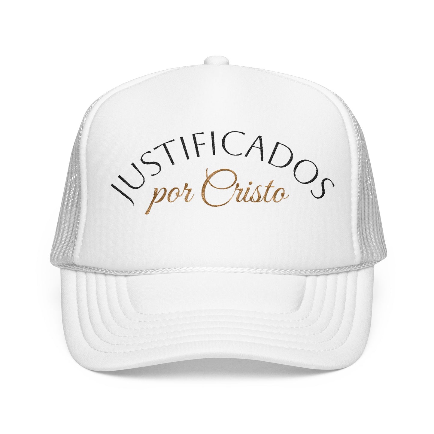 Justificados por Cristo Foam Trucker Hat